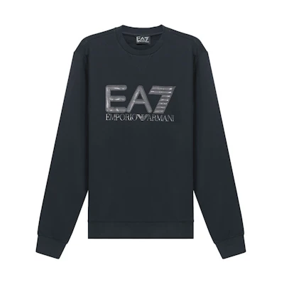 Emporio Armani EA7 Logo Crewneck Sweatshirt Navy Blue 6KPM60-PJ05Z-1578