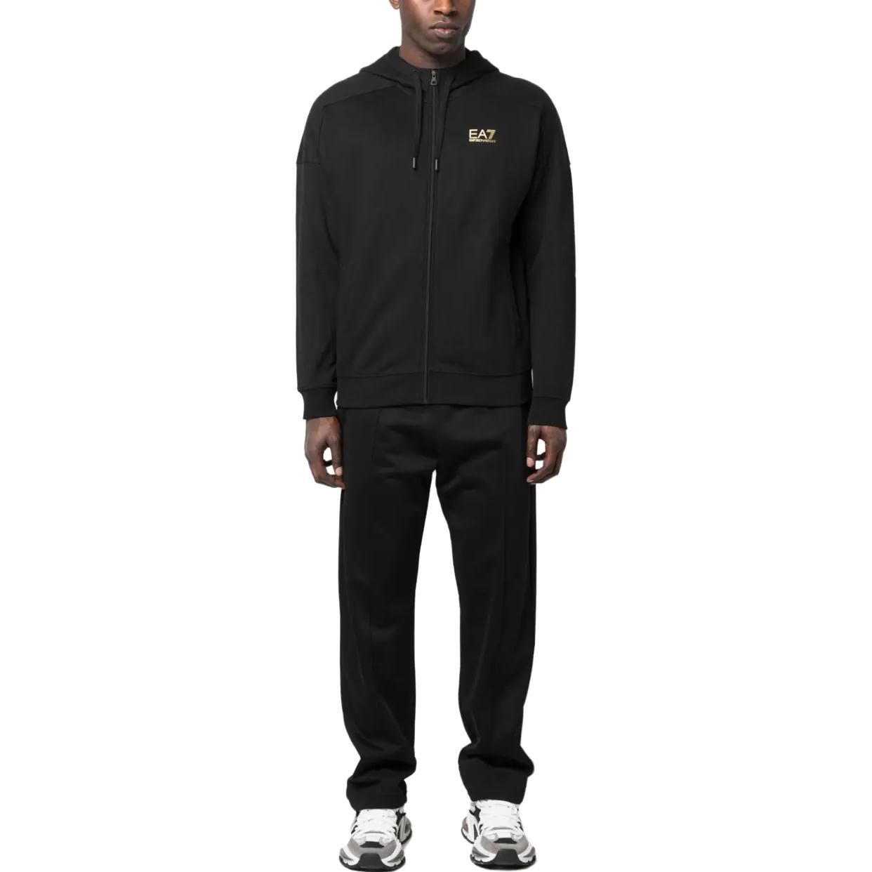 Emporio Armani EA7 Logo Embroidered Zip Hoodie Black SS23 3RPM19-PJLSZ-0208 圖 3