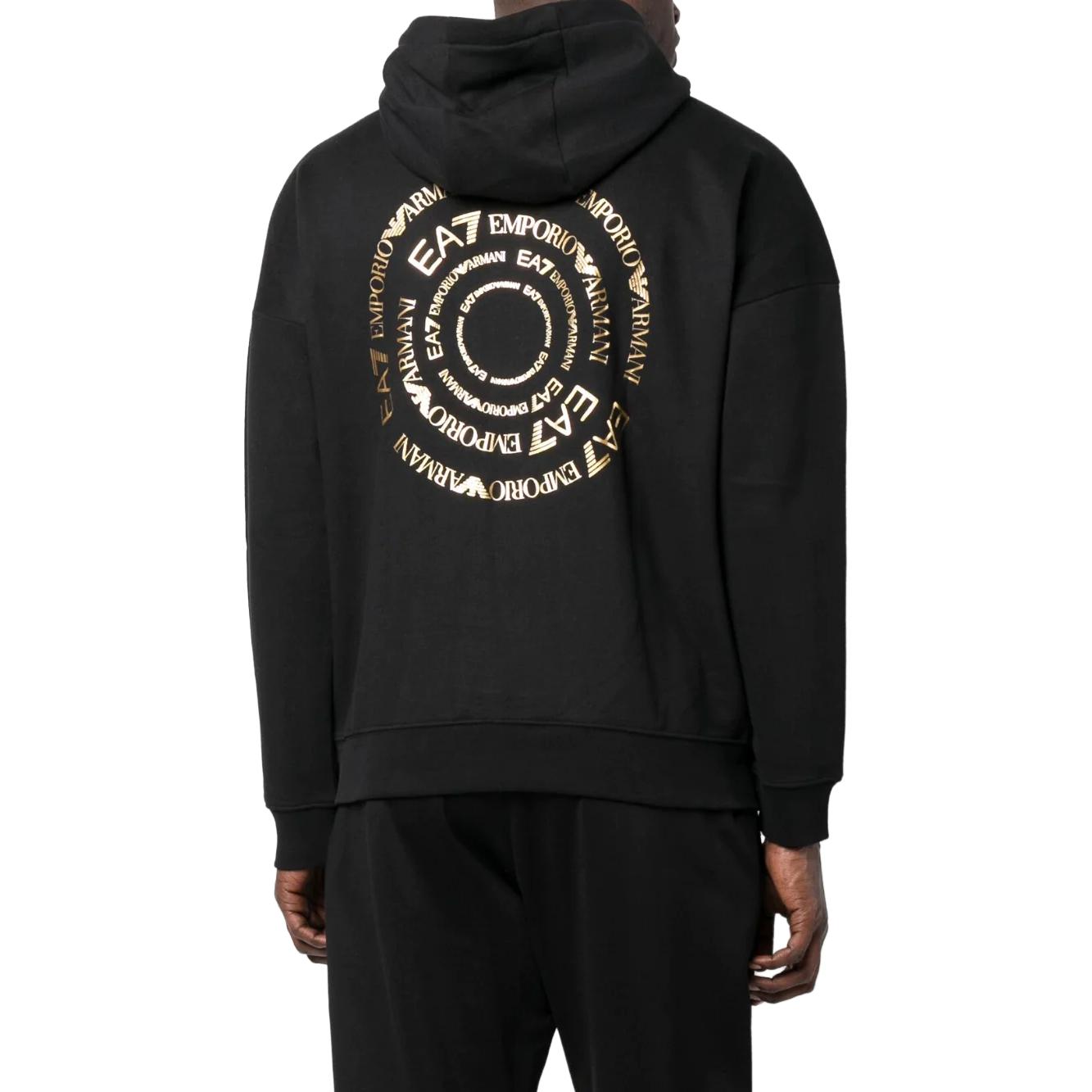 Emporio Armani EA7 Logo Embroidered Zip Hoodie Black SS23 3RPM19-PJLSZ-0208 圖 4
