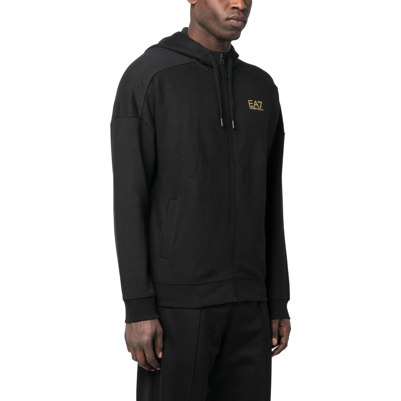 Emporio Armani EA7 Logo Embroidered Zip Hoodie Black SS23 3RPM19-PJLSZ-0208 圖 5
