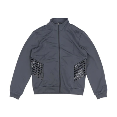 Emporio Armani EA7 Logo Gray Zip-Up Jacket for Men 6LPM11-PJ16Z-1977