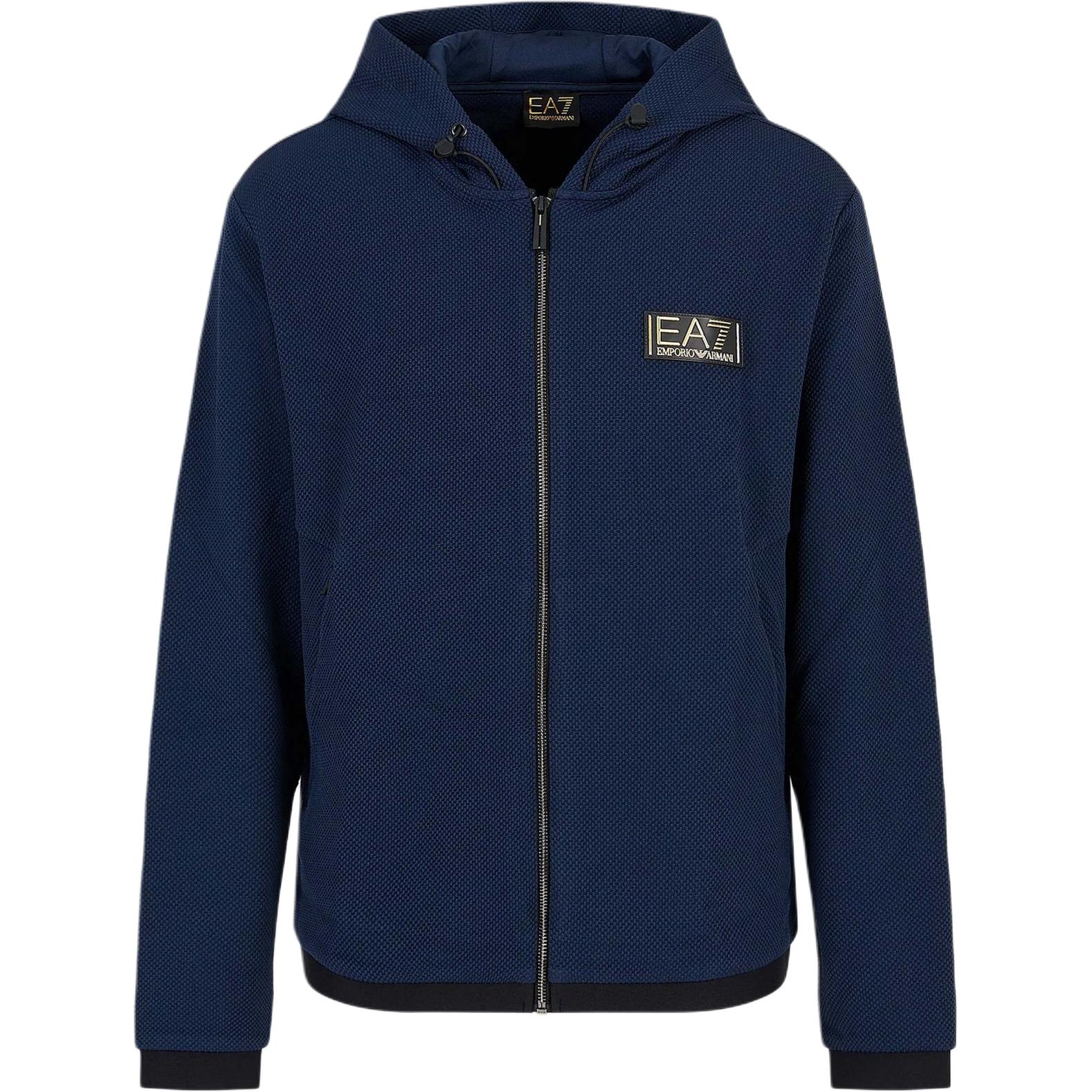Emporio Armani EA7 Logo Hooded Zip Jacket Men - Dark Blue 6RPM69-PJG1Z-1554