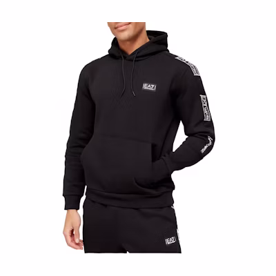 Emporio Armani EA7 Logo Hoodie Black 3RPM11-PJ07Z-1200