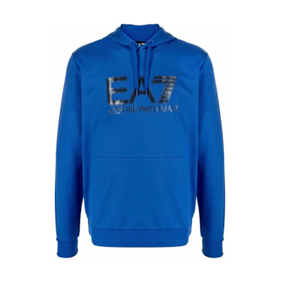 Emporio Armani EA7 Logo Hoodie Blue 6KPM62-PJ05Z-1570