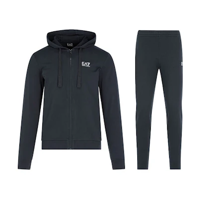 Emporio Armani EA7 Logo Hoodie Casual Tracksuit Navy Blue. 8NPV50-PJ05Z-1578