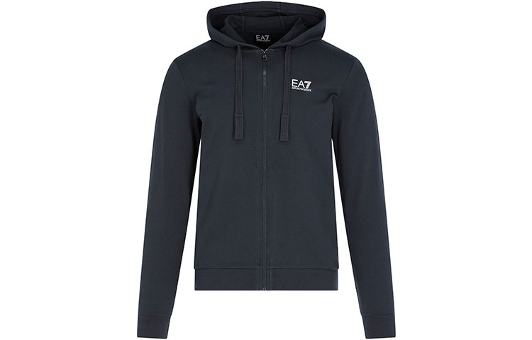 Shop Emporio Armani EA7 Logo Hoodie Casual Tracksuit Navy Blue. 8NPV50-PJ05Z-1578