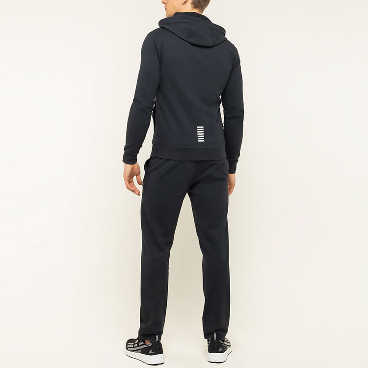 Cheap Emporio Armani EA7 Logo Hoodie Casual Tracksuit Navy Blue. 8NPV50-PJ05Z-1578