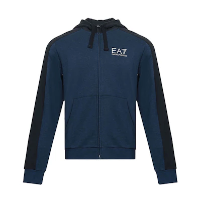 Emporio Armani EA7 Logo Hoodie Jacket - Blue 6ZPM41-PJF3Z-3503