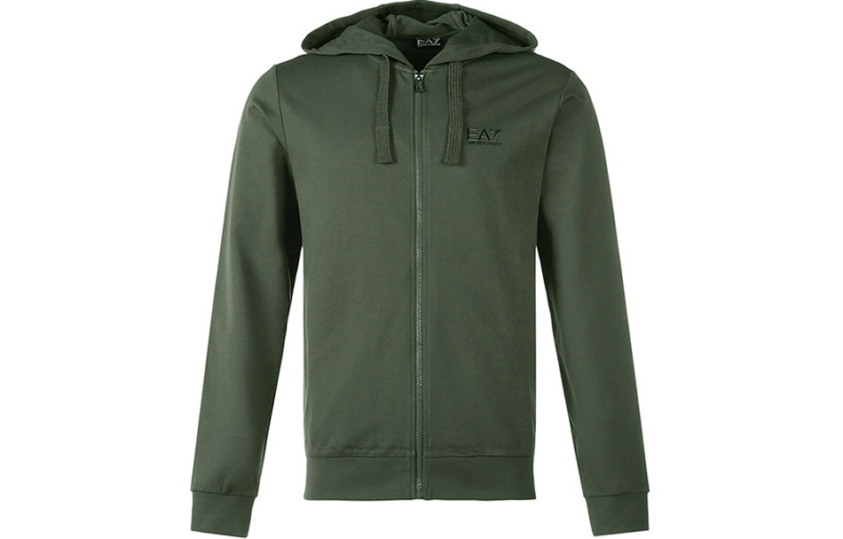 Emporio Armani EA7 Logo Hoodie Jacket Dark Green 8NPM03-PJ05Z-1852