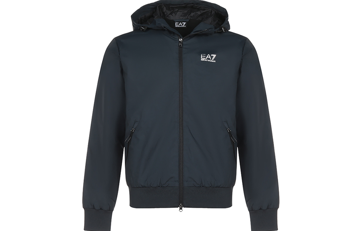 Emporio Armani EA7 Logo Hoodie Jacket Night Blue 6HPB02-PN27Z-0578