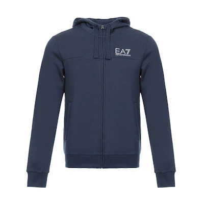 Emporio Armani EA7 Logo Hoodie Navy Blue Sweatshirt 6ZPM45-PJ07Z-1554