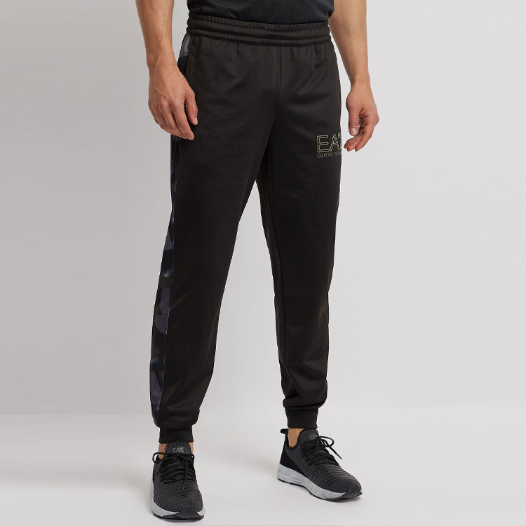 Shop Emporio Armani EA7 Logo Jogger Sweatpants Black 3GPP62-PJ08Z-2216