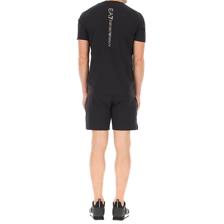 Shop EMPORIO ARMANI EA7 Logo Print Black Casual Sportswear Set. 8NPV01-PN2CZ-1200