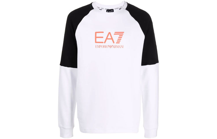 Order Emporio Armani EA7 男士拼色标志印花卫衣 - 白色 6KPM41-PJANZ-1100