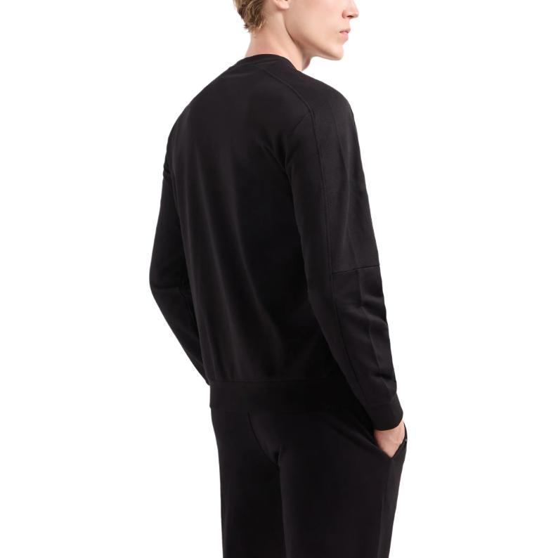 Emporio Armani EA7 Logo Print Crewneck Long Sleeve Sweatshirt Black Men FW24 6DPM60-PJVRZ-1200 圖 3