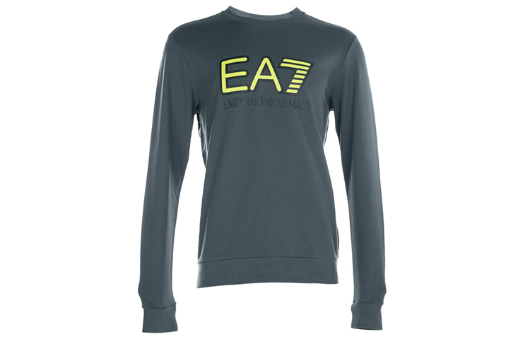 Emporio Armani EA7 Logo Print Crewneck Sweatshirt Green - 6HPM60-PJ05Z-1984