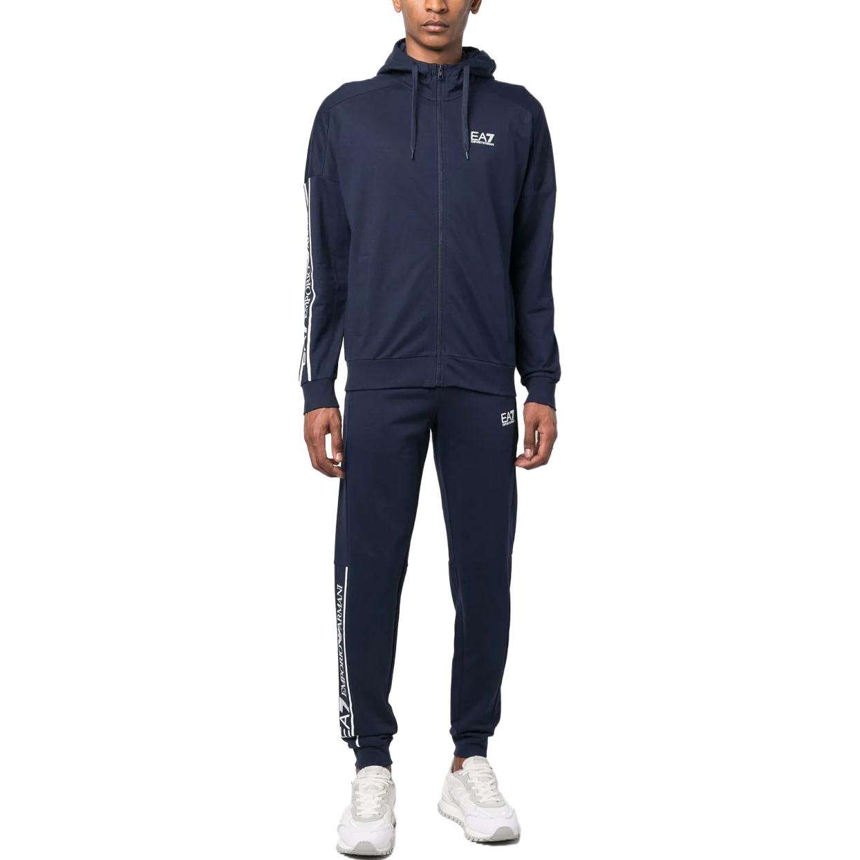 Emporio Armani EA7 Logo Print Drawstring Hooded Jacket Navy Blue SS23 3RPM63-PJ05Z-1554 圖 3