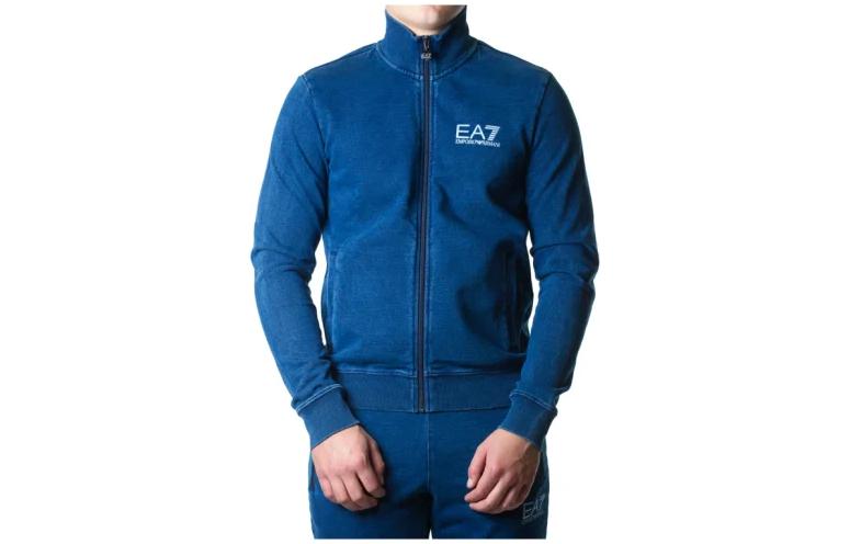 Emporio Armani EA7 Logo Print High-Neck Sweatshirt Blue 6XPMC1-PJ42Z-1500