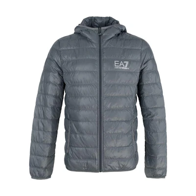 Emporio Armani EA7 Logo Print Hooded Jacket Unisex Grey 8NPB02-PN29Z-1977