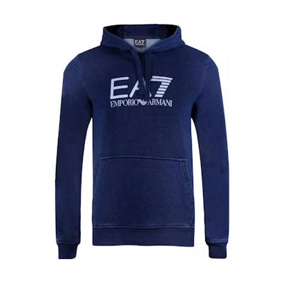 Emporio Armani EA7 Logo Print Hoodie Deep Blue 274737-6P605-16333