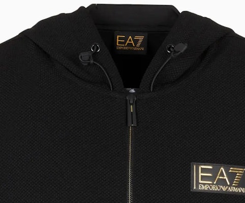 EMPORIO ARMANI EA7 Logo Print Hoodie Jacket Black 6RPM69-PJG1Z-1200 Details for EMPORIO ARMANI EA7 Logo Print Hoodie Jacket Black 6RPM69-PJG1Z-1200