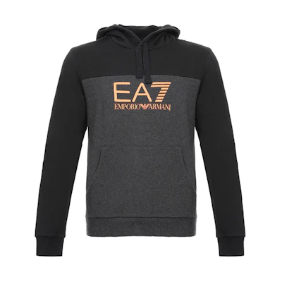 Emporio Armani EA7 Logo Print Hoodie Men’s Light Grey 6ZPM38-PJ07Z-3909