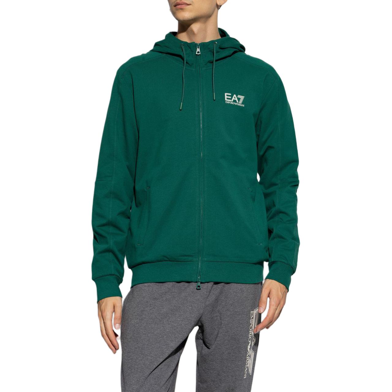 Emporio Armani EA7 Logo Print Hoodie Zip-Up Sweatshirt Green SS24 6DPM53-PJVRZ-1823 圖 3