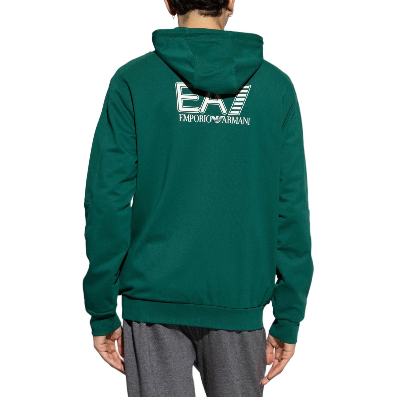 Emporio Armani EA7 Logo Print Hoodie Zip-Up Sweatshirt Green SS24 6DPM53-PJVRZ-1823 圖 4