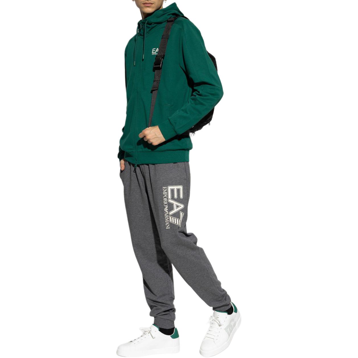 Emporio Armani EA7 Logo Print Hoodie Zip-Up Sweatshirt Green SS24 6DPM53-PJVRZ-1823 圖 5