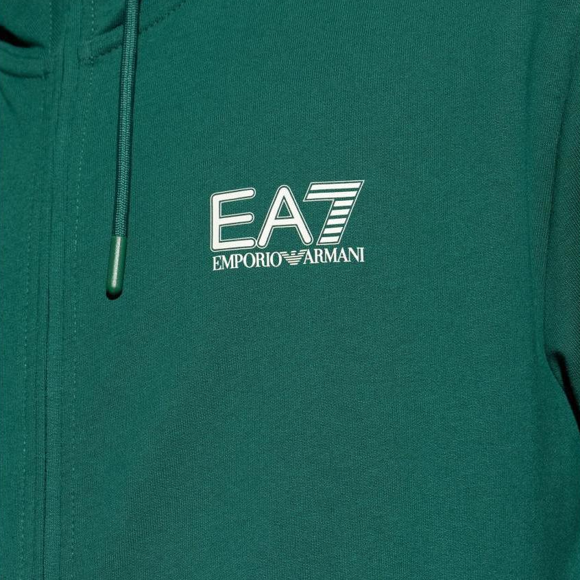 Emporio Armani EA7 Logo Print Hoodie Zip-Up Sweatshirt Green SS24 6DPM53-PJVRZ-1823 圖 6