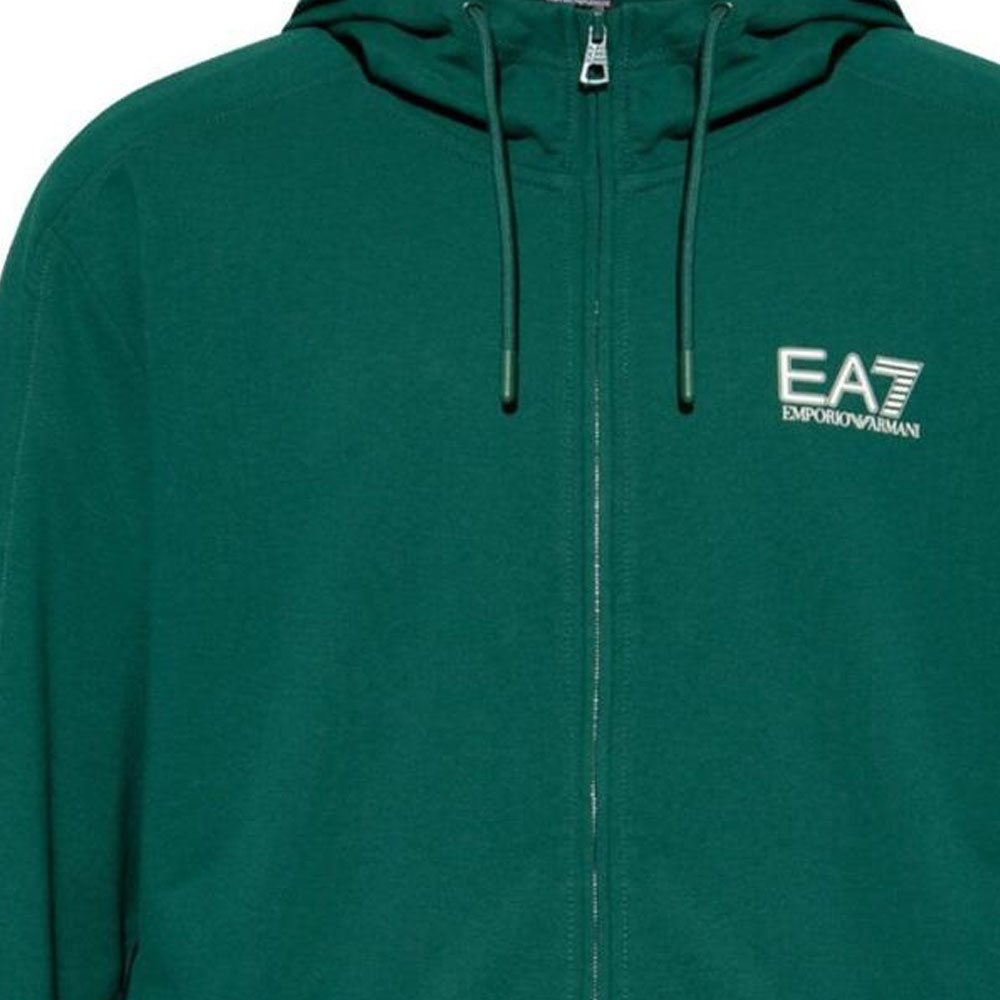 Emporio Armani EA7 Logo Print Hoodie Zip-Up Sweatshirt Green SS24 6DPM53-PJVRZ-1823 圖 7