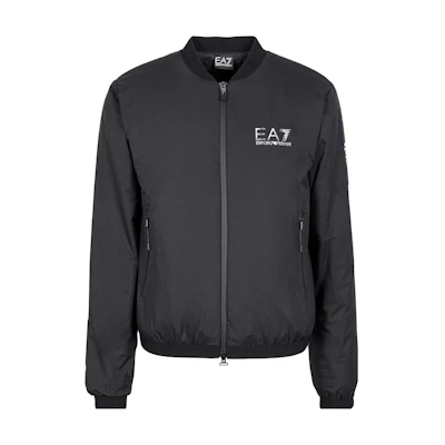 EMPORIO ARMANI EA7 Logo Print Long Sleeve Jacket for Men - Black. 6RPB12-PN4UZ-1200