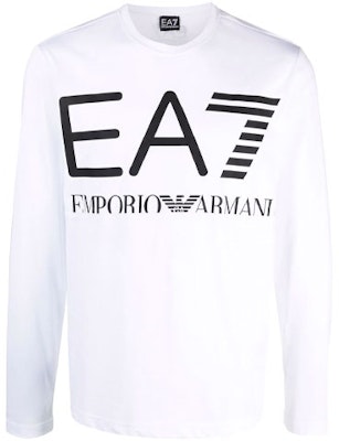 エンポリオアルマーニ EA7 ロゴプリント 長袖Tシャツ メンズ FW21 ホワイト 6KPT30-PJ6EZ-1100 Order エンポリオアルマーニ EA7 ロゴプリント 長袖Tシャツ メンズ FW21 ホワイト 6KPT30-PJ6EZ-1100