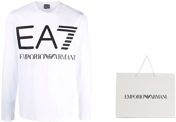 エンポリオアルマーニ EA7 ロゴプリント 長袖Tシャツ メンズ FW21 ホワイト 6KPT30-PJ6EZ-1100 Lookbook エンポリオアルマーニ EA7 ロゴプリント 長袖Tシャツ メンズ FW21 ホワイト 6KPT30-PJ6EZ-1100