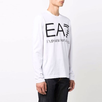 エンポリオアルマーニ EA7 ロゴプリント 長袖Tシャツ メンズ FW21 ホワイト 6KPT30-PJ6EZ-1100 Purchase エンポリオアルマーニ EA7 ロゴプリント 長袖Tシャツ メンズ FW21 ホワイト 6KPT30-PJ6EZ-1100
