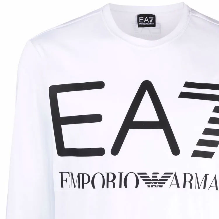 Cheap エンポリオアルマーニ EA7 ロゴプリント 長袖Tシャツ メンズ FW21 ホワイト 6KPT30-PJ6EZ-1100