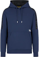 Emporio Armani EA7 Logo Print Navy Blue Drawstring Hoodie Long Sleeve 3DPM57-PJEQZ-0554 Emporio Armani EA7 Logo Print Navy Blue Drawstring Hoodie Long Sleeve 3DPM57-PJEQZ-0554