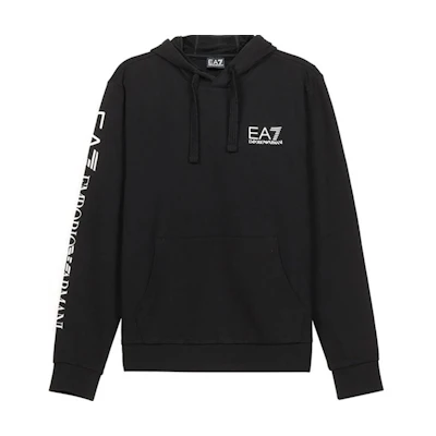 Emporio Armani EA7 Logo Print Pullover Long Sleeve Sweatshirt Black () 6HPM18-PJ05Z-0203