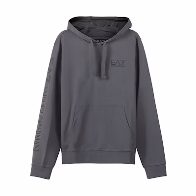 Emporio Armani EA7 Logo Print Pullover Sweatshirt Iron Gray () 8NPM18-PJ05Z-1977
