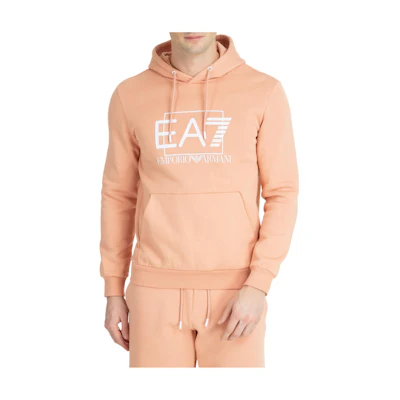 Emporio Armani EA7 Logo Print Pullover Sweatshirt Pink 3RPM02-PJ07Z-1431