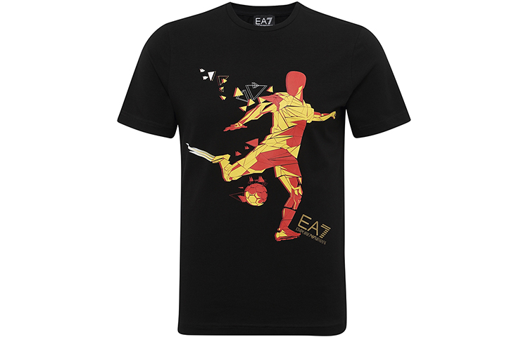 EMPORIO ARMANI EA7 Logo Print Short Sleeve Sports T-Shirt 3GPT14-PJP6Z-01200