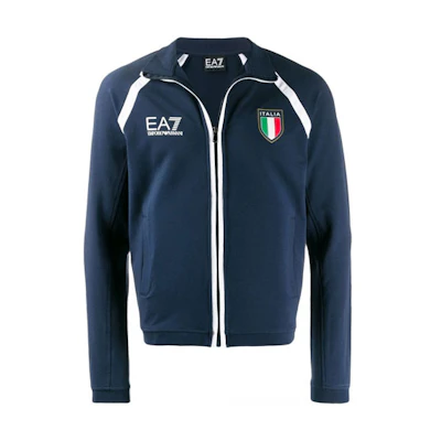 Emporio Armani EA7 Logo Print Sports Jacket Navy Blue - SS21 Collection 6GPMD7-PCA1Z-1554