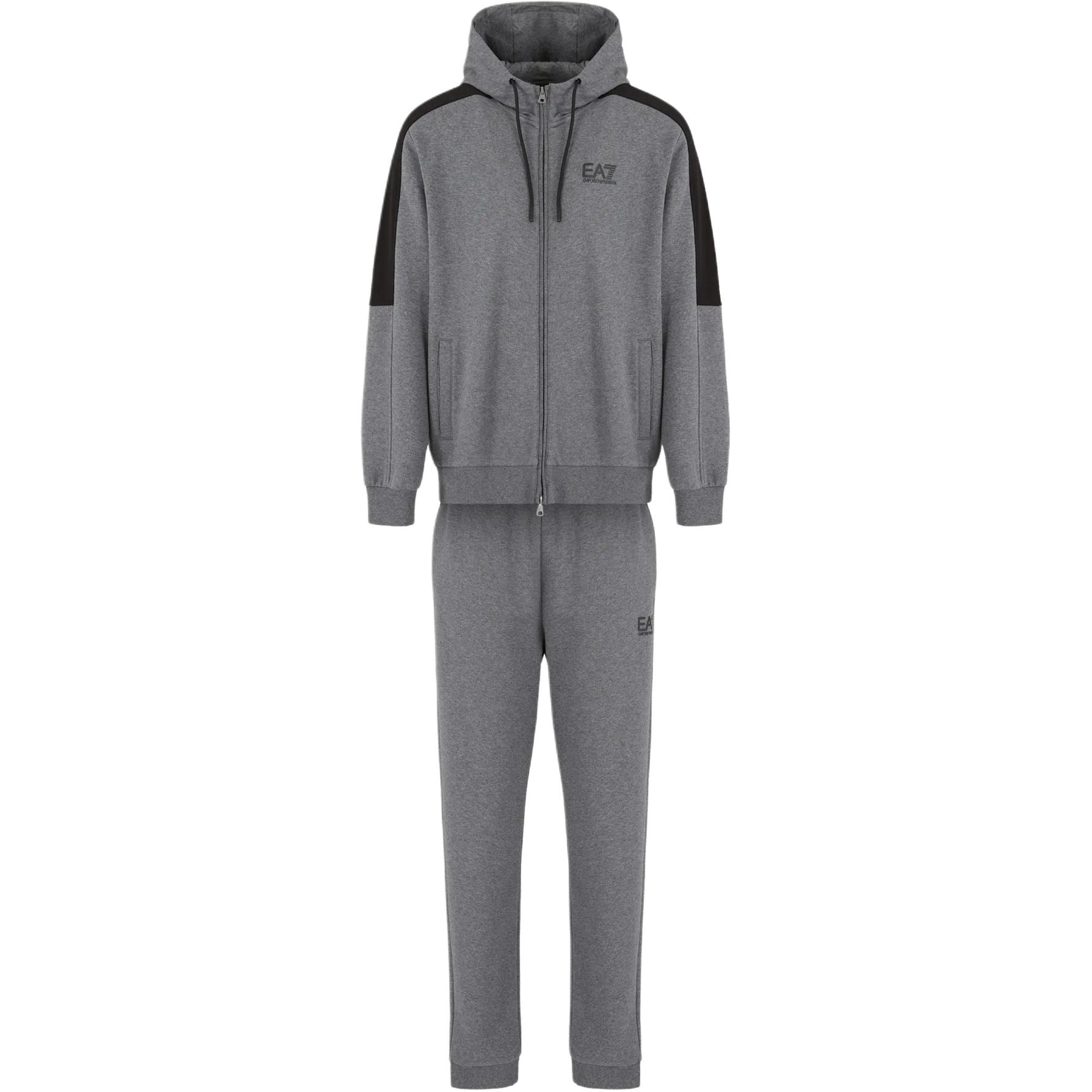 Order EMPORIO ARMANI EA7 男士深灰色運動套裝連帽衫與休閒褲組合。 6DPV66-PJVTZ-3925