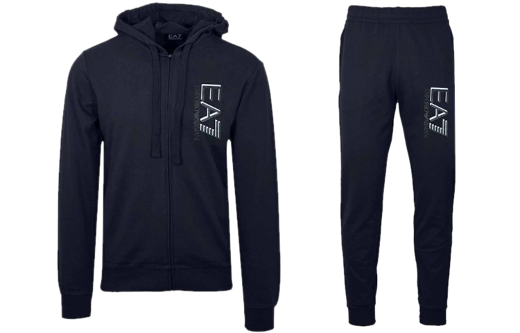Emporio Armani EA7 Logo Print Tracksuit Night Blue Set 3HPV65-PJ8BZ-1578