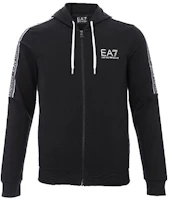 Emporio Armani EA7 Logo Print Zip-Up Hoodie Black Casual Sportswear 3HPM24-PJ05Z-1200 Emporio Armani EA7 Logo Print Zip-Up Hoodie Black Casual Sportswear 3HPM24-PJ05Z-1200