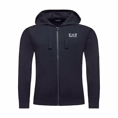 Emporio Armani EA7 Logo Print Zip Hoodie Jacket - Dark Blue 8NPM03-J05Z-0578