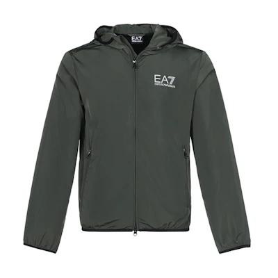 Emporio Armani EA7 Logo Print Zip Hoodie Jacket Deep Green 8NPB04-PNN7Z-1862