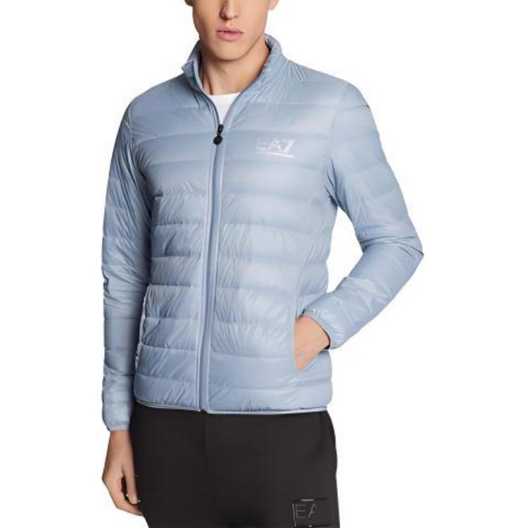 Order 安普里奥·阿玛尼EA7标志印花拉链夹克 蓝色 8NPB01-PN29Z-1506