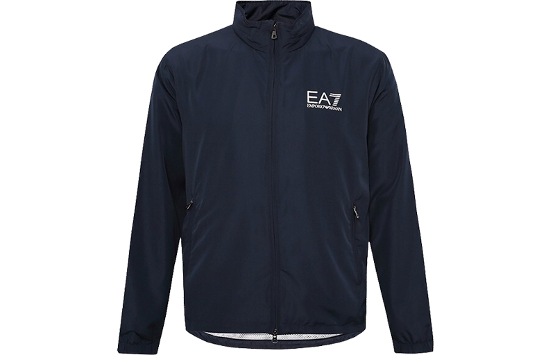 Emporio Armani EA7 Logo Print Zip Jacket Navy Blue 3HPB03-PN28Z-1554