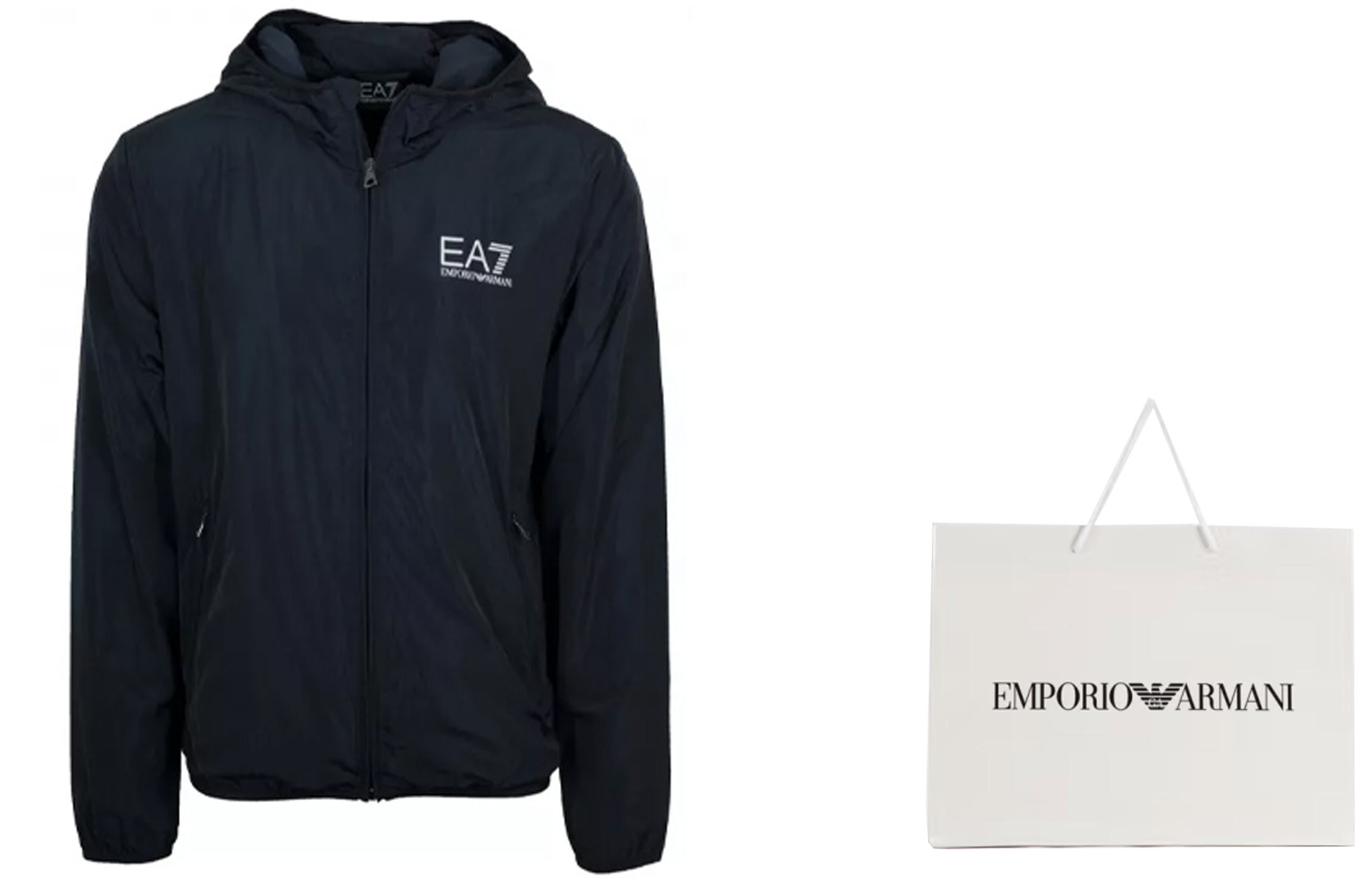 EMPORIO ARMANI EA7 Logo Print Zipper Hoodie Night Blue 8NPB04-PNN7Z-1578 圖 4